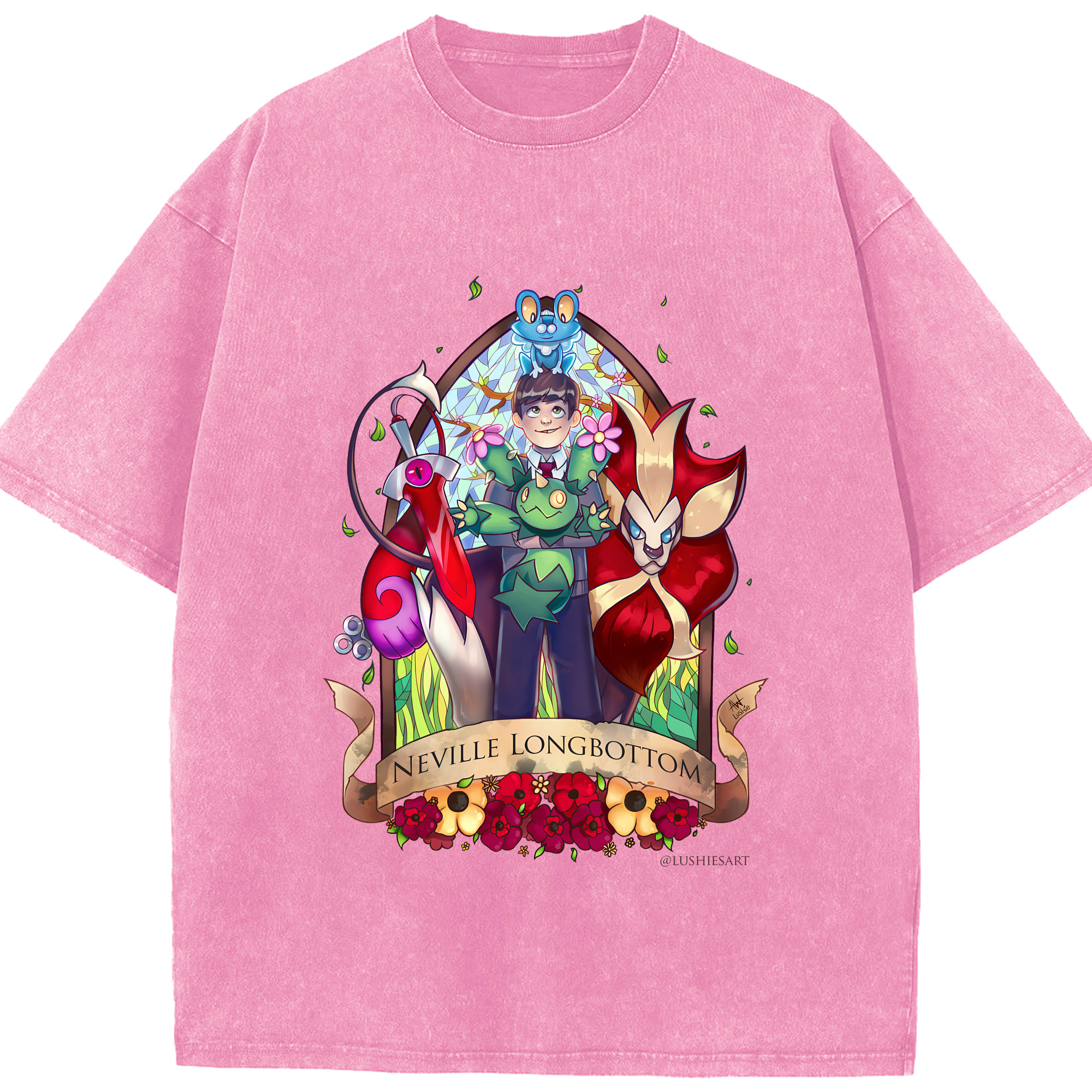 （画像用） Harry Potter ハリー・ポッターシリーズ 綿100% ヴィンテージ風 半袖Tシャツ（フロントプリント）